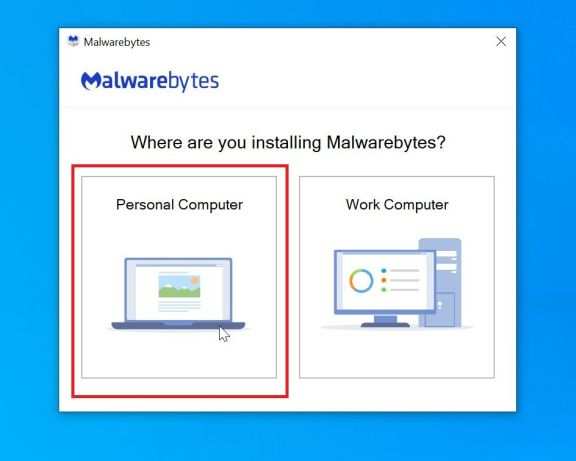 Экран установки Malwarebytes - Справочное руководство