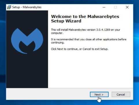 Мастер установки Malwarebytes Anti-Malware