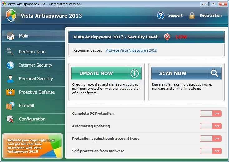 Vista Antivirus Pro 2013 вирус