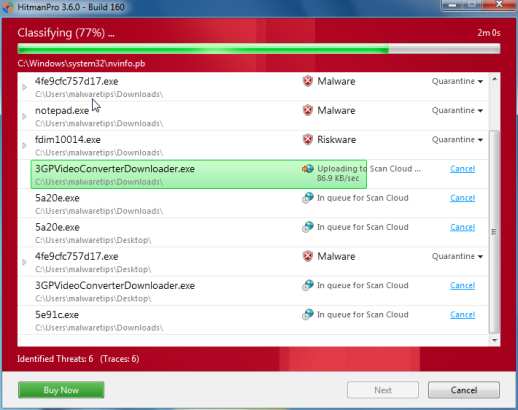 [Изображение: HitmanPron, сканирующий Vista Antivirus Pro 2013]