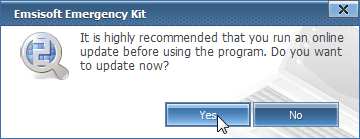 Обновите Emsisoft Emergency Kit