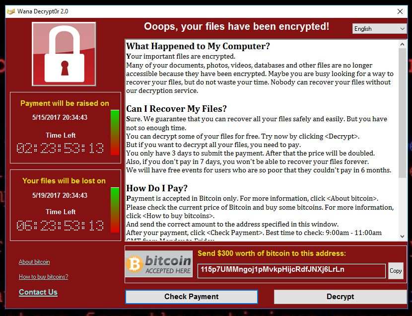 Wana Decrypt0r 2.0 Ransomware вирус