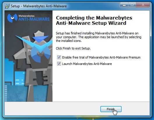 [Изображение: окончательный экран настройки Malwarebytes Anti-Malware]