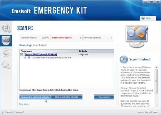 Emsisoft Emergency Kit удаление вредоносных программ