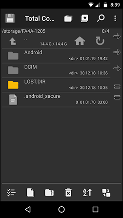 Папка LOST.DIR на Android в файловом менеджере