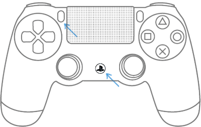 Перевести контроллер PS4 в режим сопряжения