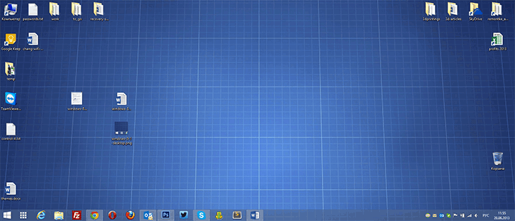 Мой рабочий стол Windows 8.1 Blue