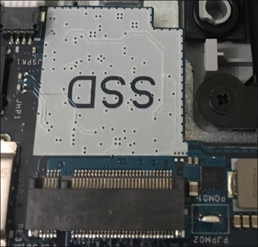 Слот для SSD M.2 на ноутбуке