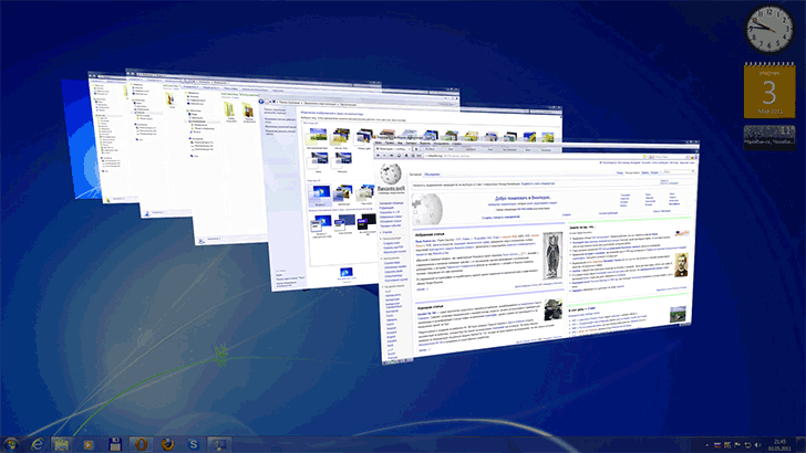 Интерфейс Windows 7 Aero