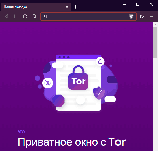 Режим инкогнито с Tor в браузере Brave