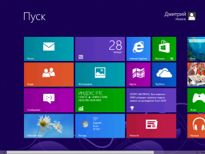 Начальный экран Windows 8