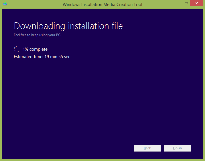 Загрузка установочных файлов Windows 8.1