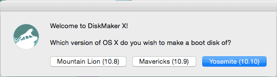 Создание USB с OS X Yosemite в DiskMaker X